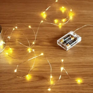 Led String Lights, Battery Powered Copper Wire Starry Fairy Lights, Battery Operated Lights for Bedroom, Christmas, Parties, Wedding, Centerpiece, Decoration