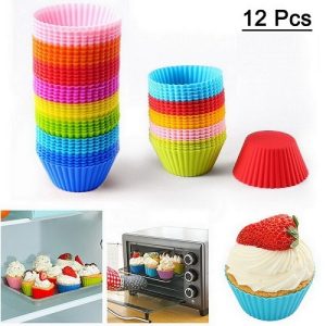 Silicone Cupcake Mold - 12pcs