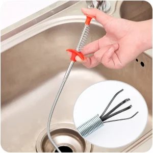Drain Cleaner Clog Removal Cleaning Tool, Drain Snake Tool Muerk 61 Inch Drain Snake Hair Drain Clog Remover Tool - Sink Drain Opener Cleaning Tool Flexible Flexible Grabber...
